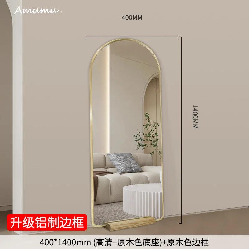 Funky Floor Mirror Standing Bathroom Bedroom Luxury Long Men Full Body Modern Mirror Decoration Espelhos Living Room Decorations