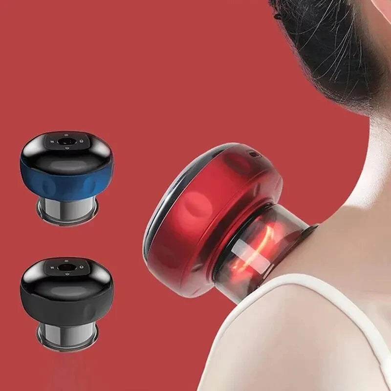 Smart Electric Vacuum Cupping Massager – Heating & Body Scraping for Back, Neck & Arms Cupping Massager