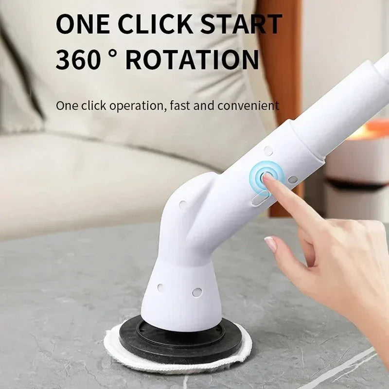 New 2000mAh 6-in-1 Electric Cleaning BrushWireless Electric Rotary Clean Brush Shower Clean Brush Kitchen Bathroom Home