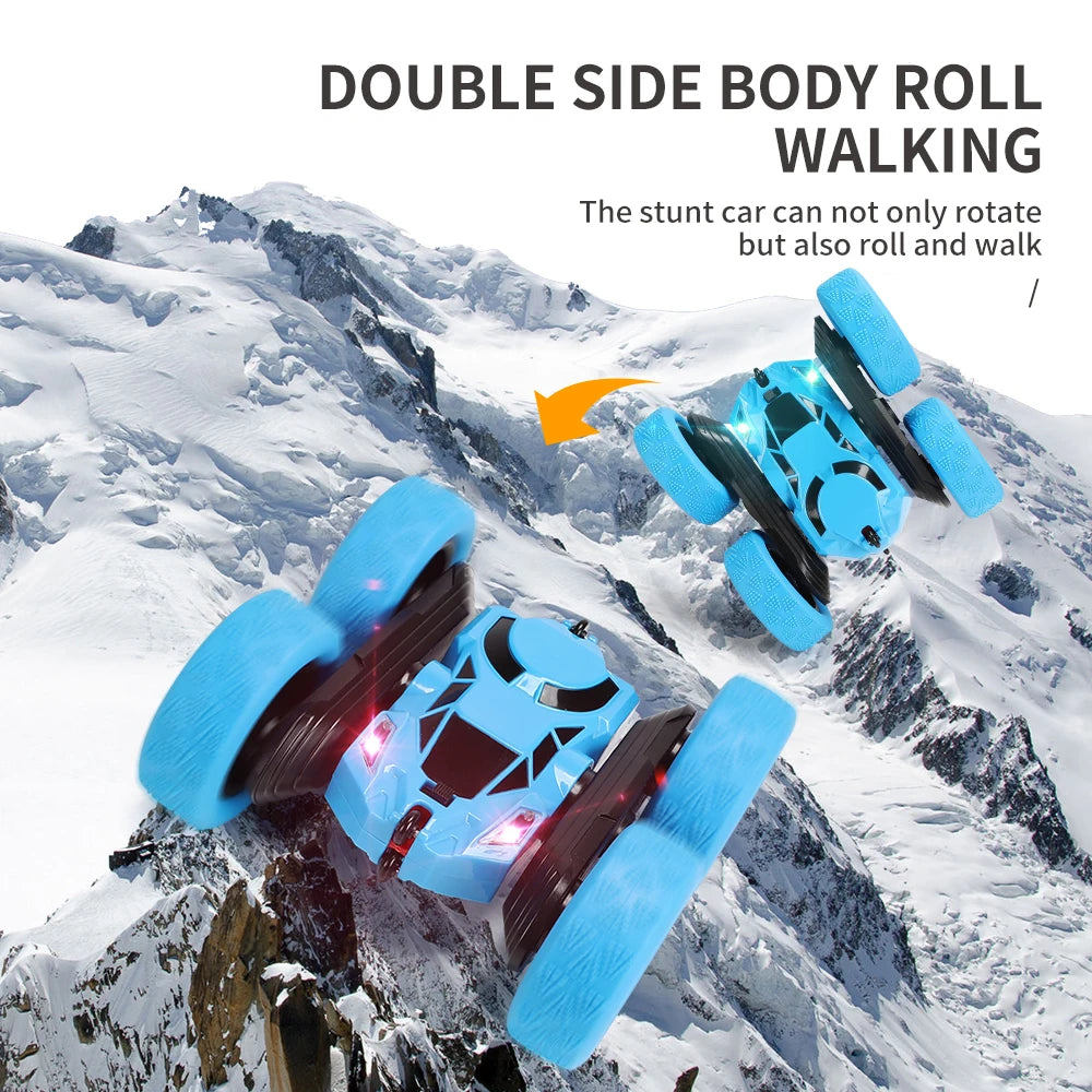 2.4G RC Stunt Car Children Double Sided Flip Remote Control Car 360 Degree Rotation Off Road Rc Drift Cars For Pink Girls Toys