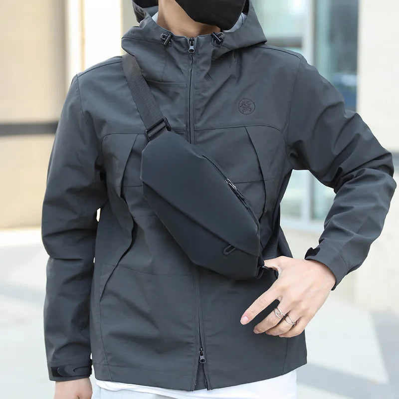 New waist bag, outdoor chest bag, business crossbody bag, multifunctional and trendy chest bag, men's sports shoulder bag