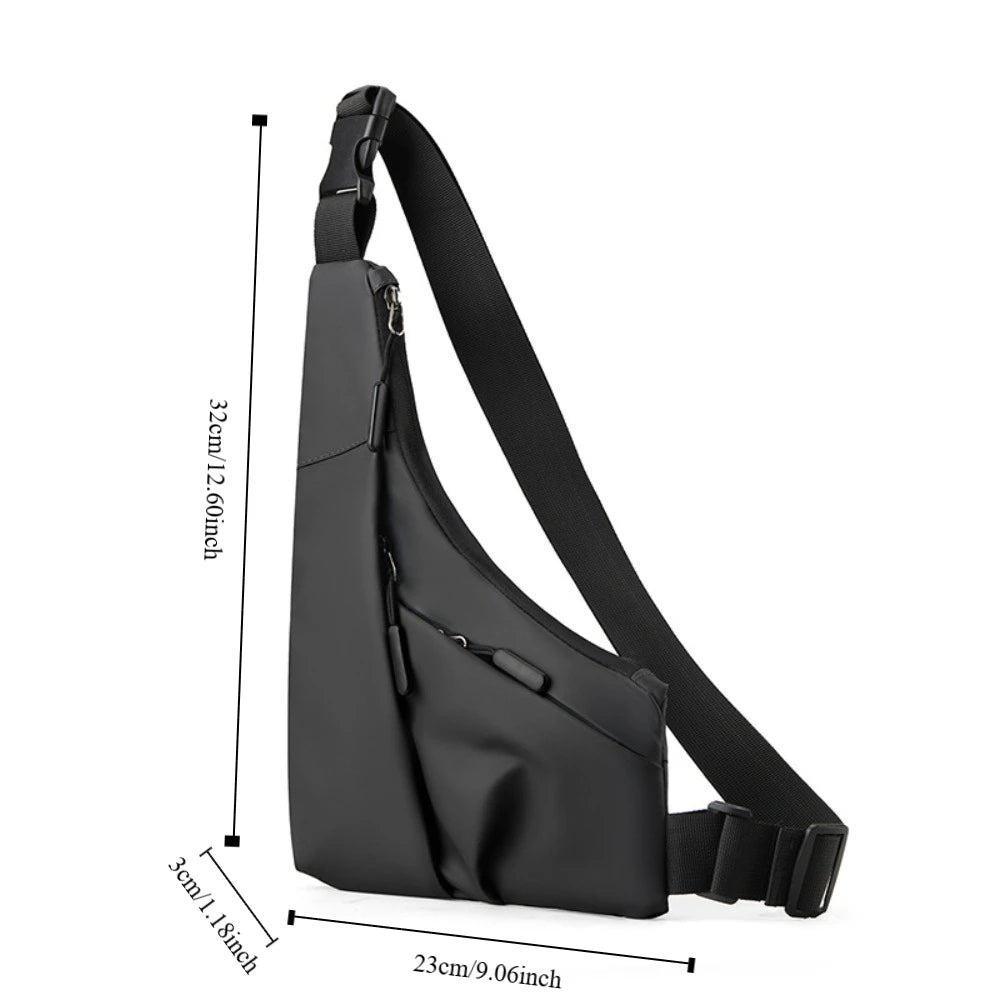 New Fashion Underarm Wrap Chest Bag Street-Style Nylon Waist Bag Solid Color Waterproof Crossbody Bag Outdoor