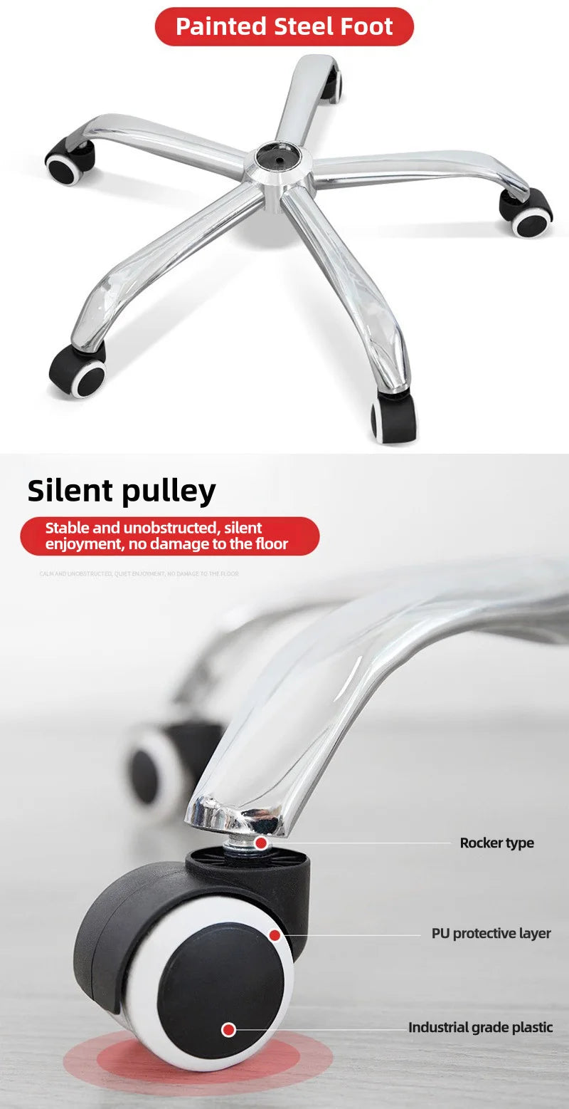 Boss Computer Chair Home Office Computer Sofa High Backrest PU Leather Ergonomic Reclining Swivel Seat for Home Study Backrest