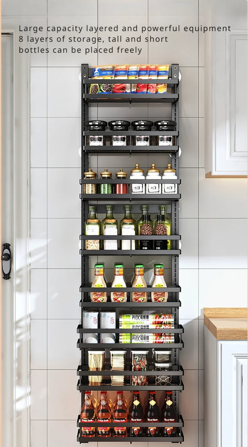 Tier Pantry Door Organization Hanging Basket Wall Spice Rack Over Door Pantry Organizer Kitchen Organizers And Storage Pantry
