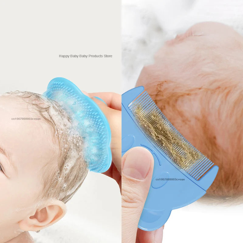 New Baby Care Accessories Fetal Head Fat Comb Infant Bathing Soft Comb Newborn Hair Cleaning Supplies Infant Comb Head Massager