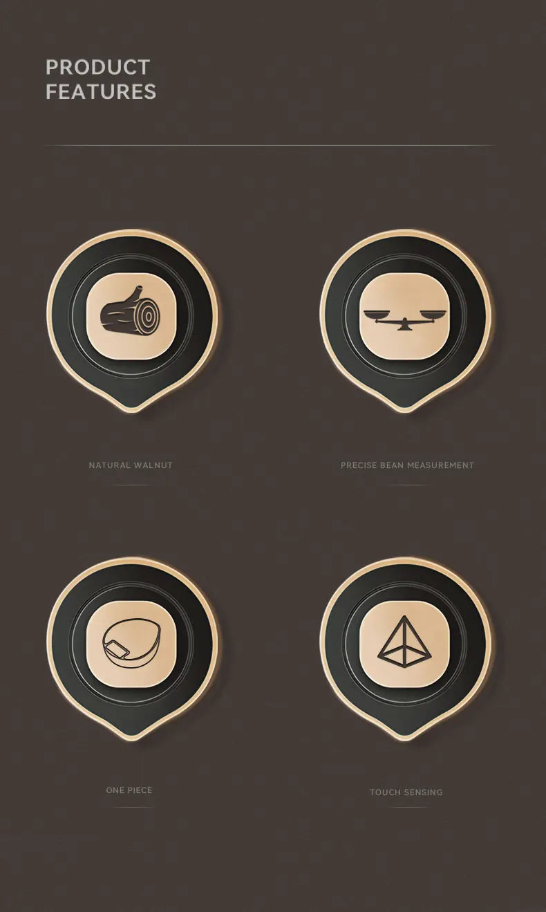 MUVNA Coffee Bean Weigher, espresso weighing display tray, Walnut hand brewing electronic scale / accurate to 0.1g Professional