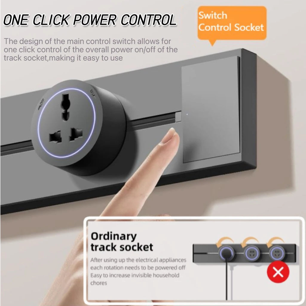 Universal Home Kitchen Bathroom Office Sockets Pop Replaceable High-end Quality Wall Power Track Socket EU UK FR US THA Standard