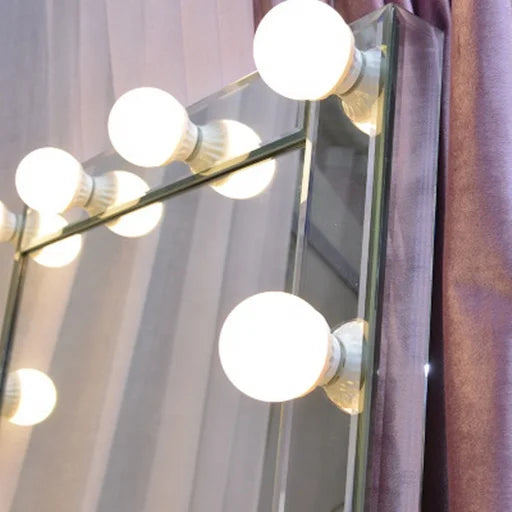 Full-length Mirror Modern Home Bedroom Furniture Floor Mirror with LED Bulbs