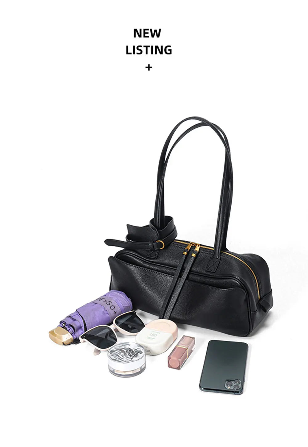 New Women's Bag Genuine Leather Luxury Designer Women Shoulder Bag Soft Cowhide Handbags Fashion High Quality Baguette Bags