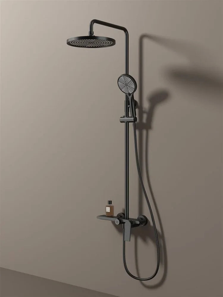 Golden Shower Set Bathroom Multi Function Spout Mixer With Shower Hand Hotel Apartment Bathtub Booster Shower Systems Set