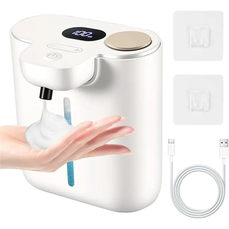 B64B-Automatic Touchless Foaming Soap Dispenser, Wall Mounted 16.9 Oz/500 Ml Rechargeable Smart Soap Dispenser