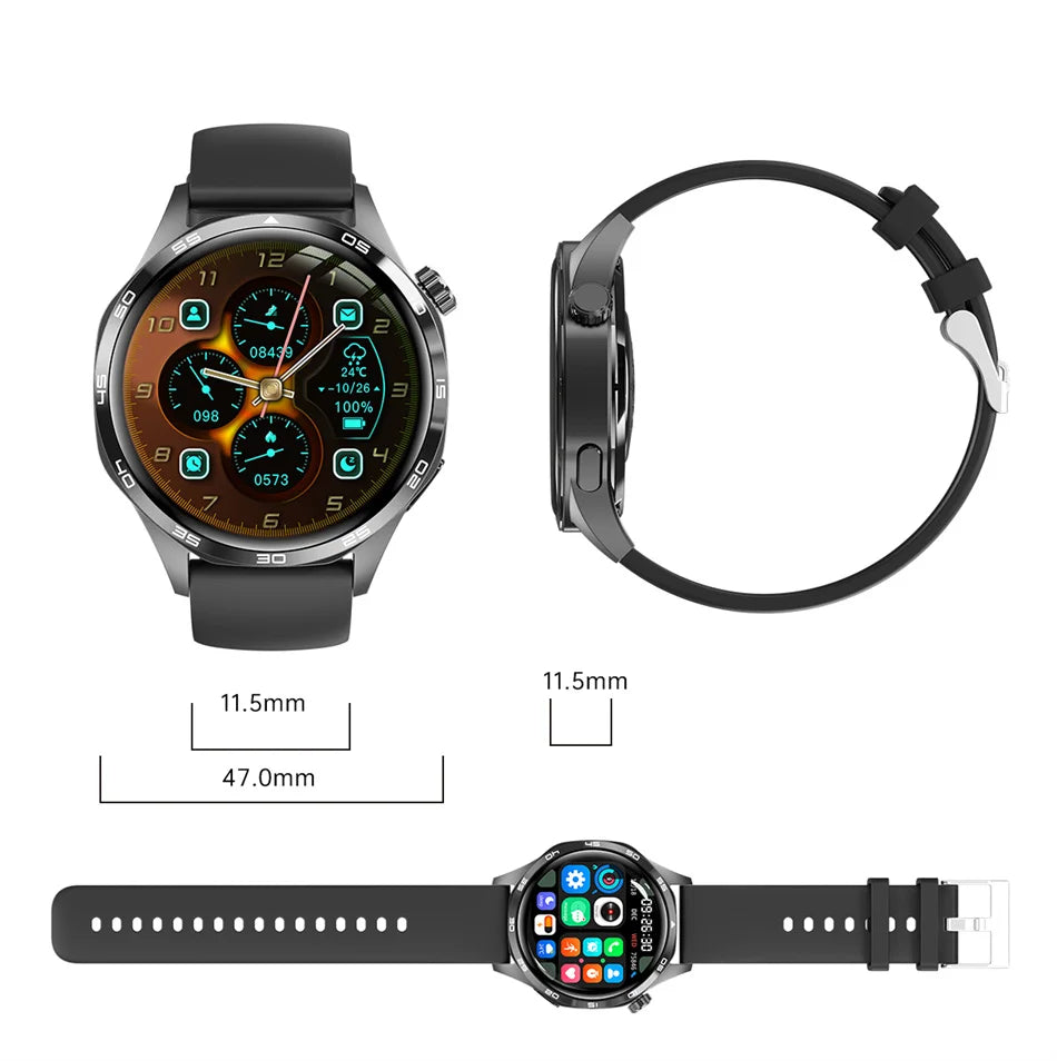 Smart Watch 5 Pro GPS NFC Smartwatch Men 360*360 AMOLED Screen Heart Rate Monitor Bluetooth Call IP67 Waterproof Men Smartwatch