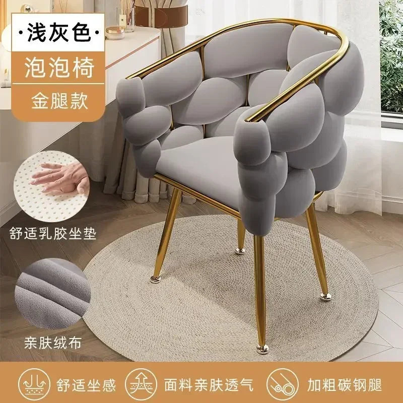 Formwell Leisure Single Sofa Chair Velvet Armchair with Gold Legs Makeup Chair with Upholstered for Living Room Bedroom