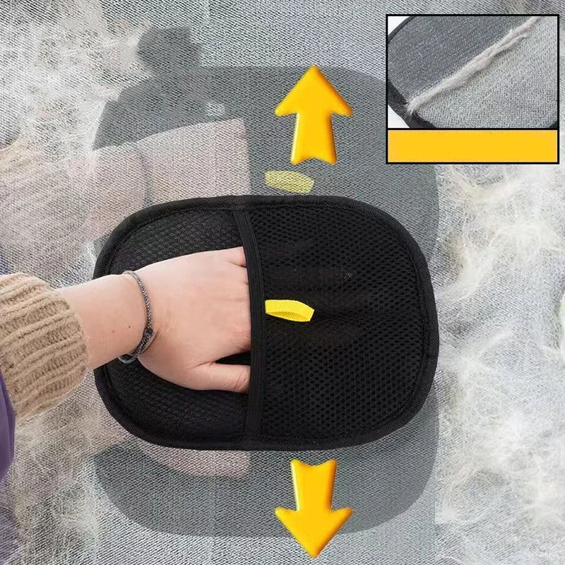 Reusable Electrostatic Pet Hair Removal Mitts Cat Dog Hair Collection Brush Sticking Device Home Hair Scraper Grooming Gloves
