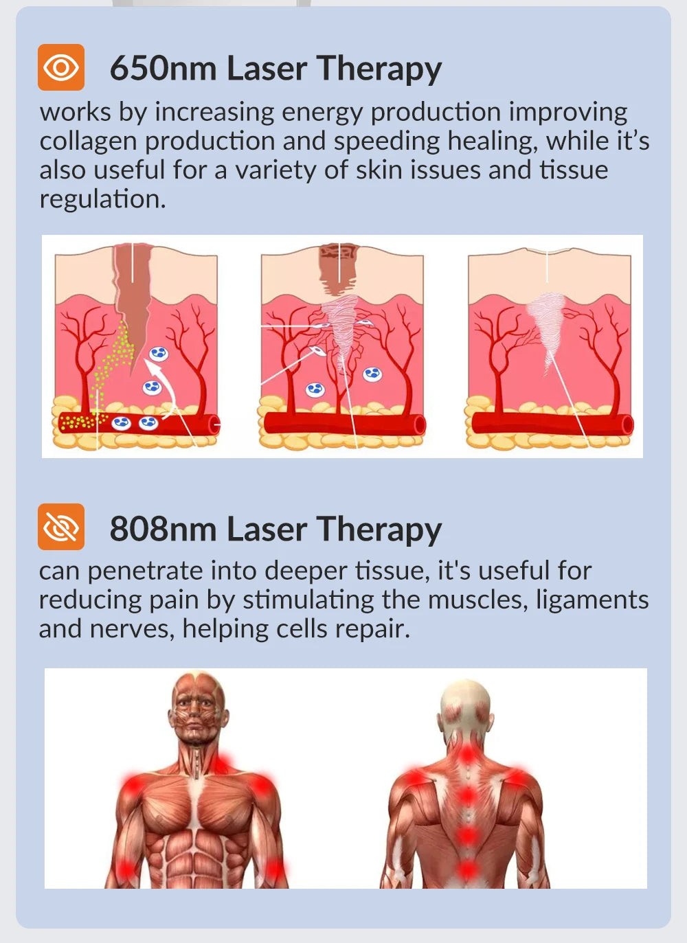 ZJZK Professional Therapeutic Cold Laser Physiotherapy Relax Treatment Massager Laser Therapy Device 808nm 650nm 880mW for Pain