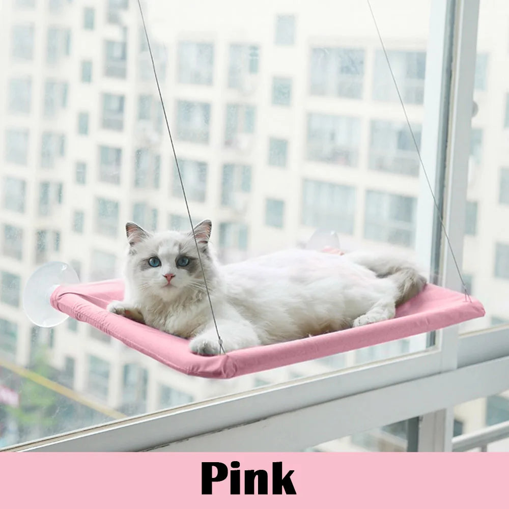 20KG Pet Cat Hammock with Mat Hanging Cat Bed Bearing Comfortable Cat Window Seat Mount Cats Beds and Furniture Cats Accessories