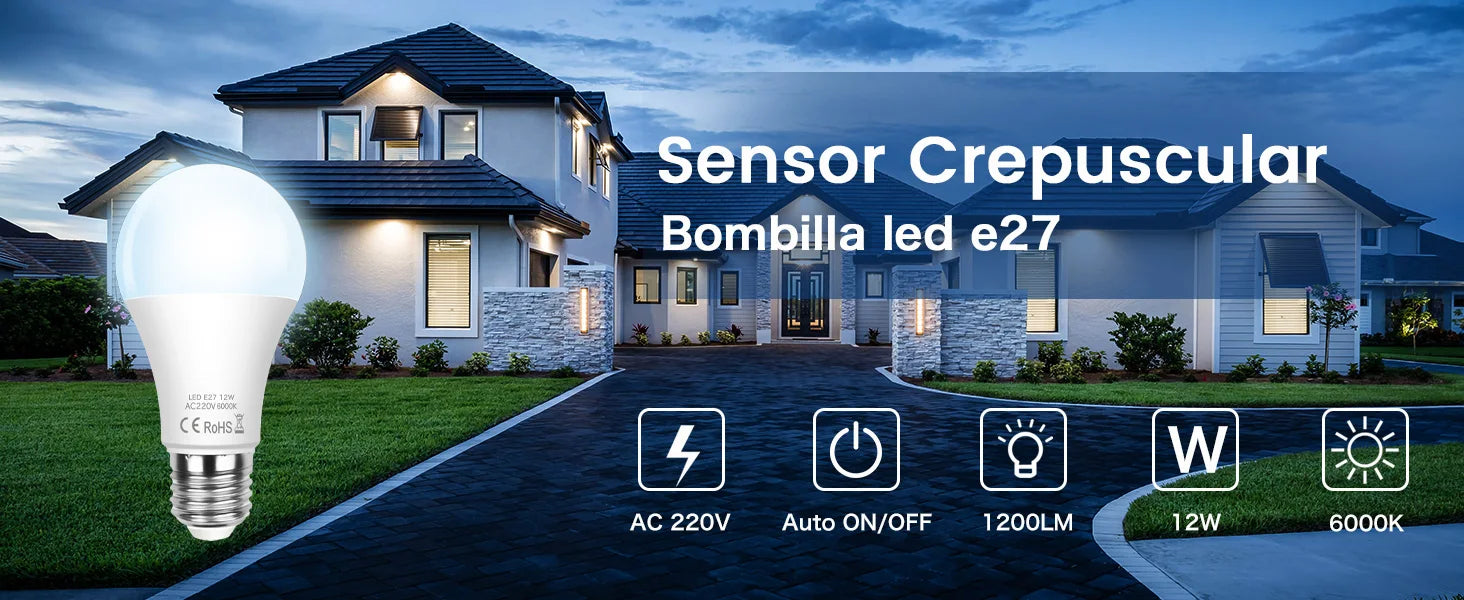 E27 LED Bulb 12W 220V Microwave Radar Motion Sensor Lamp Built-in Light Detection Auto On for Home Living Room Stairs Hallway