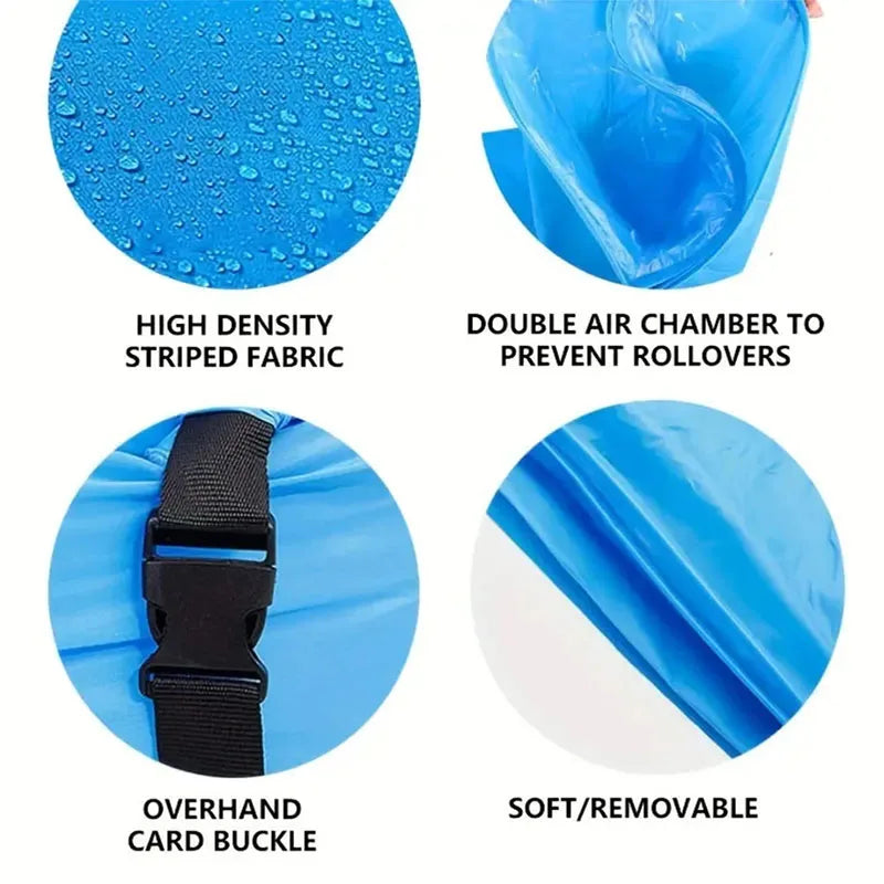 Portable Lazy Inflatable Sofa - Outdoor & Indoor Foldable Air Mattress, Quick-Fold Sofa Bed for Lunch Breaks