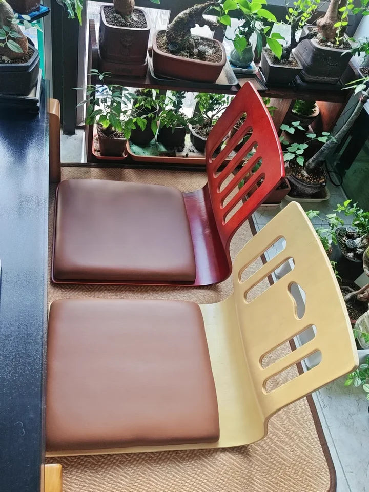 Japanese Chair Design Home Living Room Furniture Kotatsu Table Chair Tatami Zaisu LegLess Floor Chair Black Finish