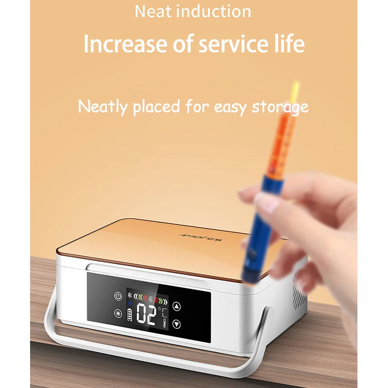 Portable Insulin Refrigerated Box Small Mini Refrigerator Car Mounted Household Travel Rechargeable Medicine Refrigerated Box