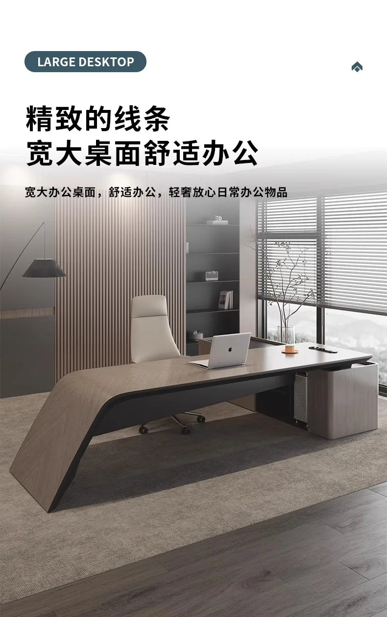 Designer Storage Office Desk Executive Modern Wooden L Shaped Office Desk Organizer Height Large Mesa Escritorio Furniture