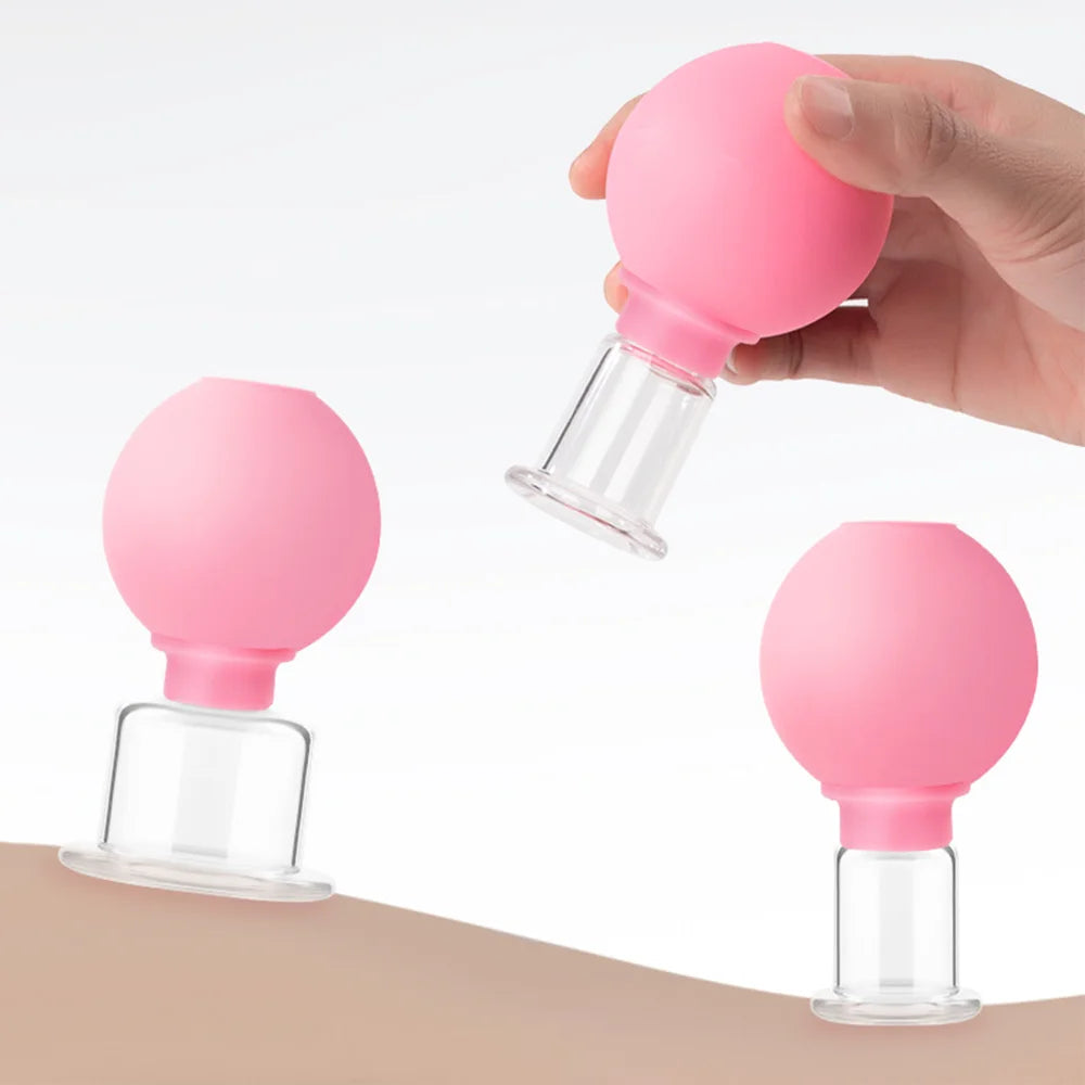 1/4PCS Rubber Massage Body Cups Vacuum Face Cupping Massage Cupping Facial Skin Lifting Body Anti Cellulite