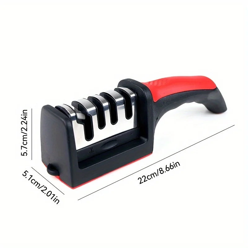 Kitchen 4-Segment Knife Sharpener with High-precision Whetstone Professional Hand-Held Sharpeners for Kitchen Knives Scssors