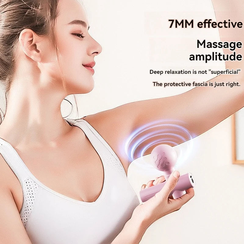 2025 New USB Mini Massage Gun Fascia Machine Muscle Relaxation Vibrating Gun Rod Massage Fitness Equipment Neck Grab Fascia Gun