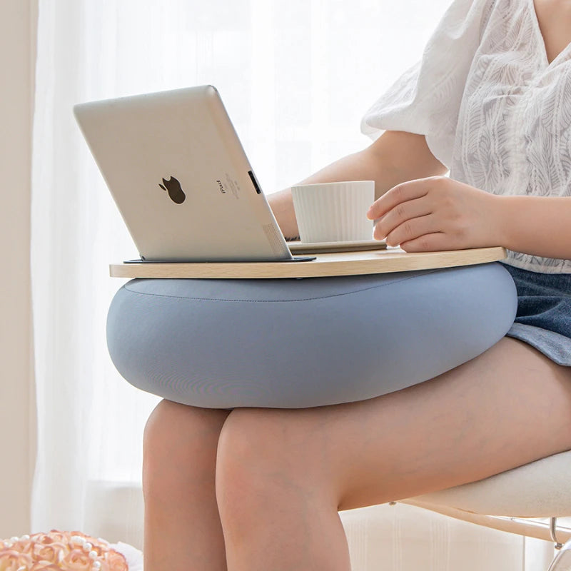 ‌Magnetic Snap-On Lap Desk Memory Foam Cushioned Laptop Tray Ergonomic Study Table for Bed/Couch/Dorm Anti-Slip Book Holder