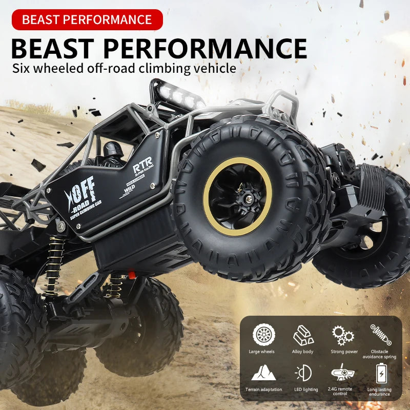 ZWN 1:12 RC Car With Lighting And Rechargeable 2.4G Radio Remote Control Alloy Buggy Off-Road Trucks Boys Toys for Children