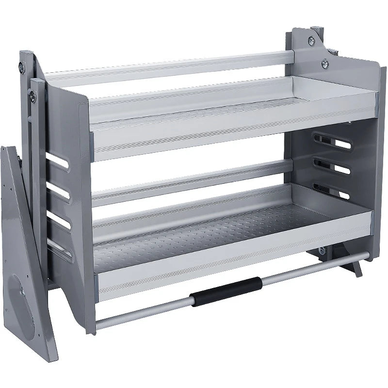 Stainless steel aluminum alloy basket storage rack hanging cabinet lifting basket kitchen pull-down cabinet storage rack