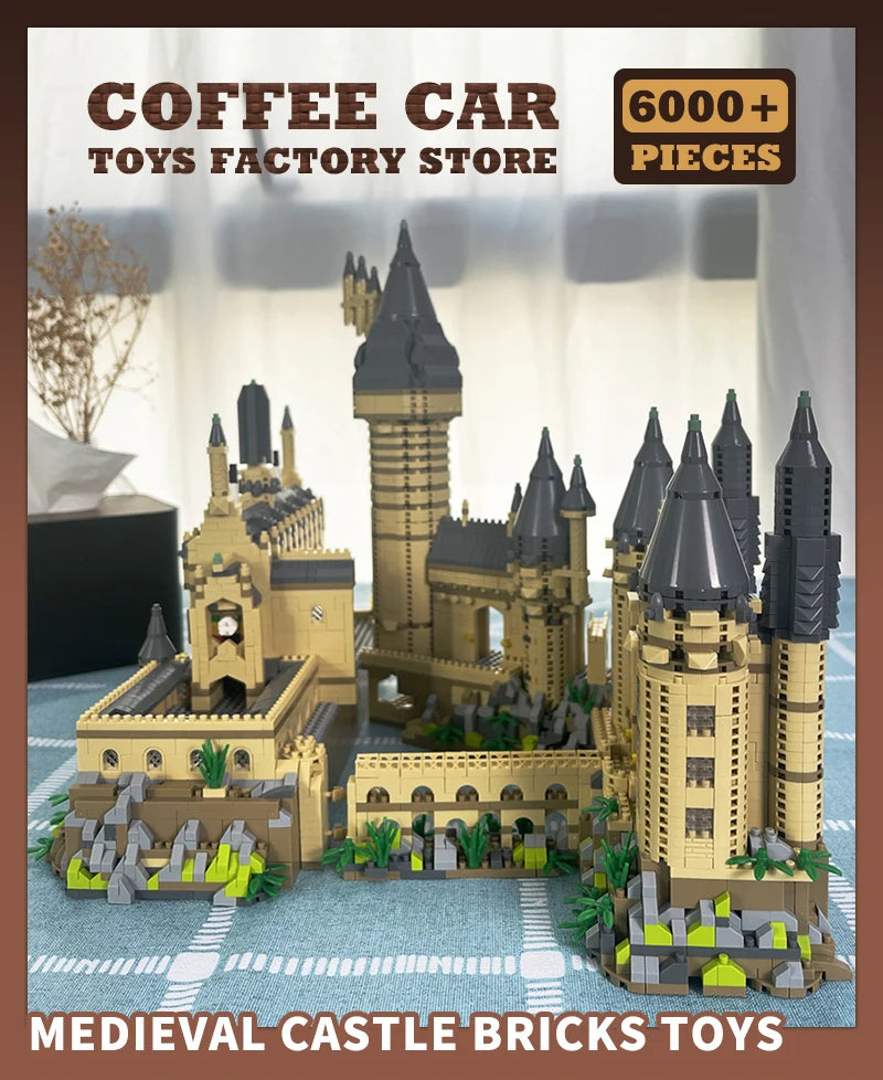 Creative Magic School Model Diamond Bricks Sets Medieval Castle MOC Building Blocks DIY Plastic Toys Adult Kids Christmas Gifts