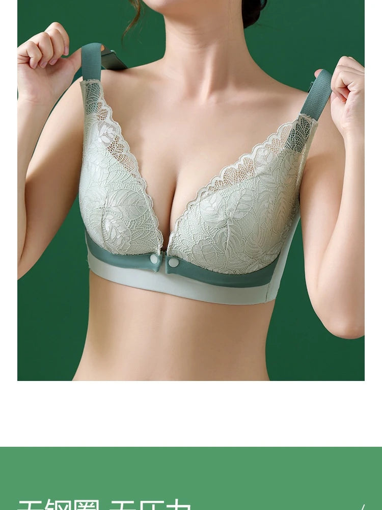 Thin Lace Maternity Breastfeeding Underwear For Women Comfortable Breathable Gathered Anti Sagging Bra For Pregnant Women