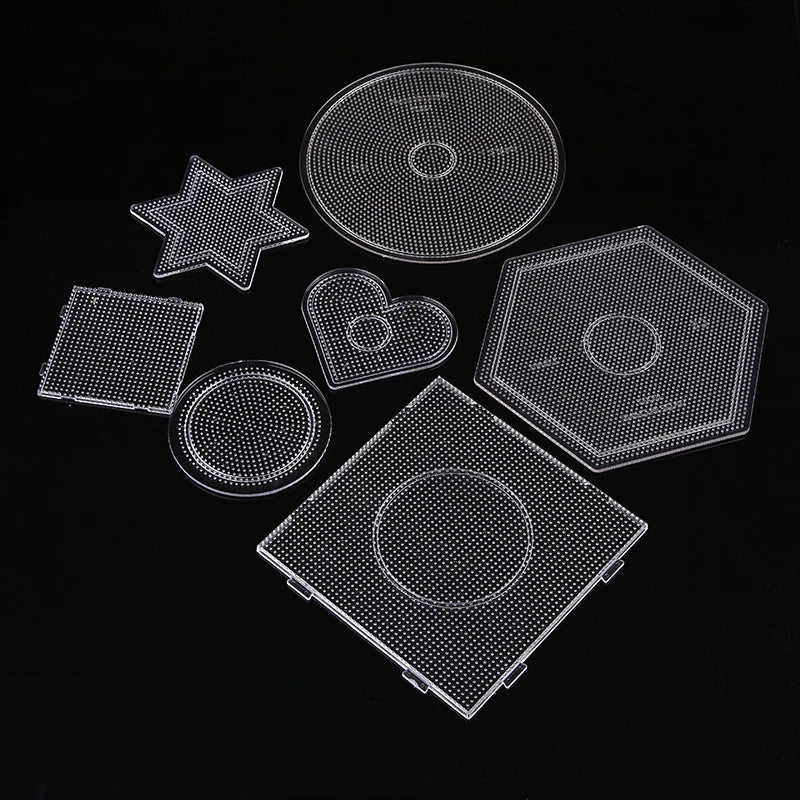 2.6mm Hama Beads Template DIY Perler Square Pegboard Fuse Beads Tool Educational Tangram Jigsaw Puzzle Template Kids Toy