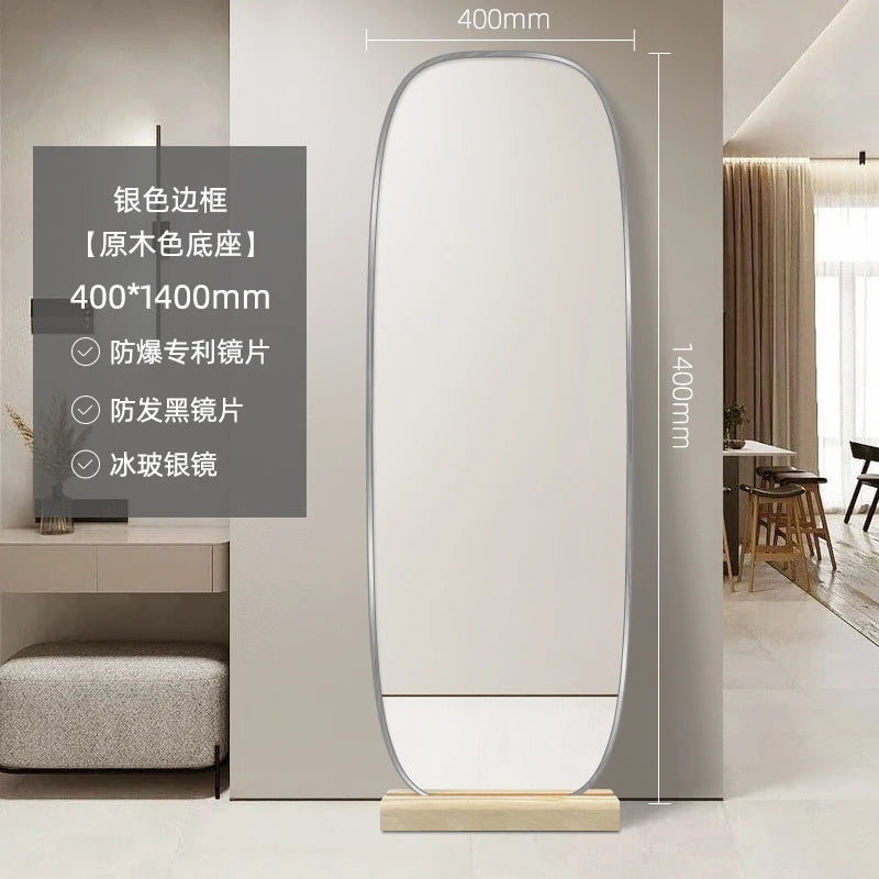 Square Wooden Mirror Vintage Floor Big Nordic Luxury Mirror Modern Standing Full Body Aesthetic Espelhos Living Room Decorations