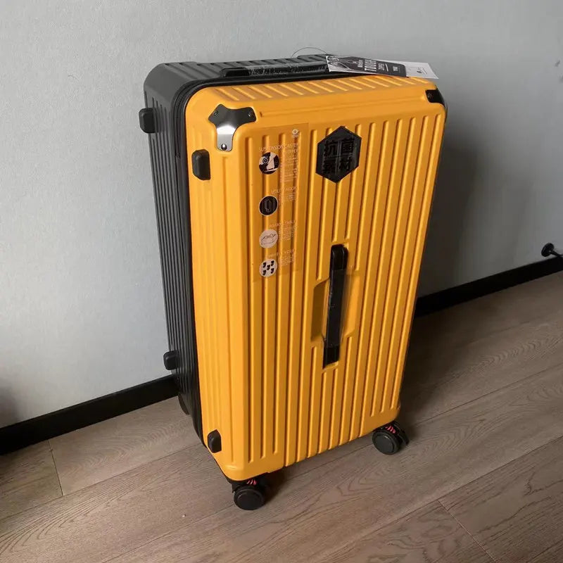 Oversized capacity suitcase student pull rod box 28 "brake wheel luggage men's women's password zipper style travel box 32