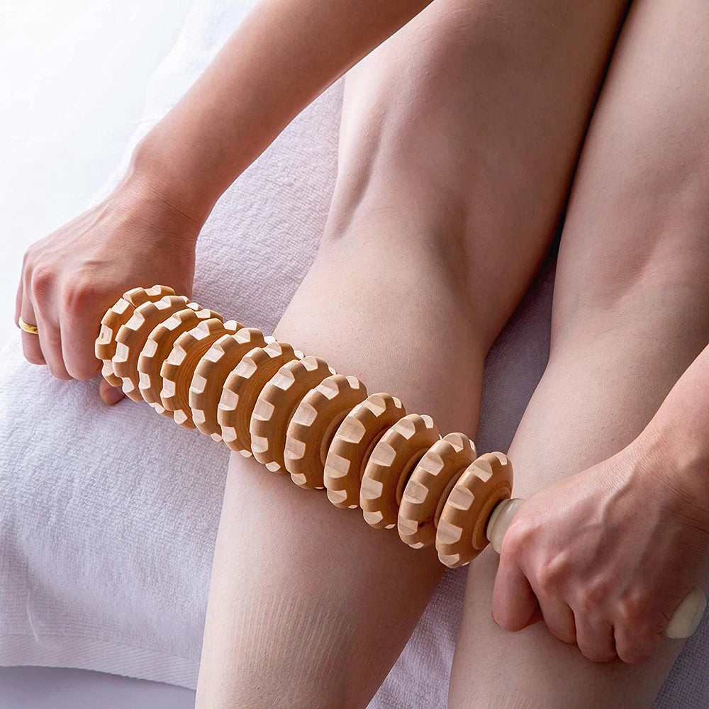 Curved Wood Massage Roller Stick Lymphatic Drainage Wood Therapy Massage Tool Maderoterapia Colombiana Anti Cellulite Massager