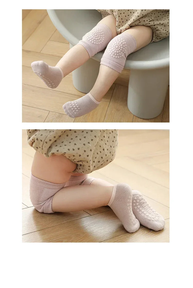 Soft Newborn Slip Toddler Anti Sock For Girls Boys Baby Girl Boy Sport Socks and Knee 2Pcs Infant Set Summer Spring 2023 New