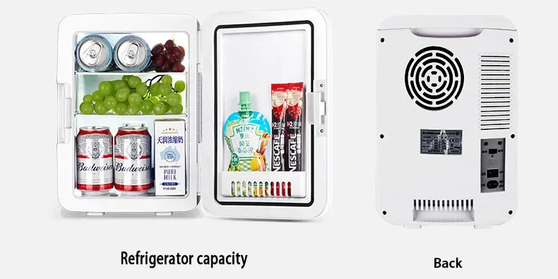 12L Portable Mini Refrigerator Student Dormitory Heating And Cooling Cosmetics Car Home Dual-Use Refrigeration And Preservation
