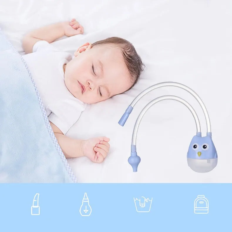 Baby Nasal Aspirator Mouth Suction Type Nasal Absorption Cleaner for Infant Anti Reflux Silicone Booger Suction Pipe