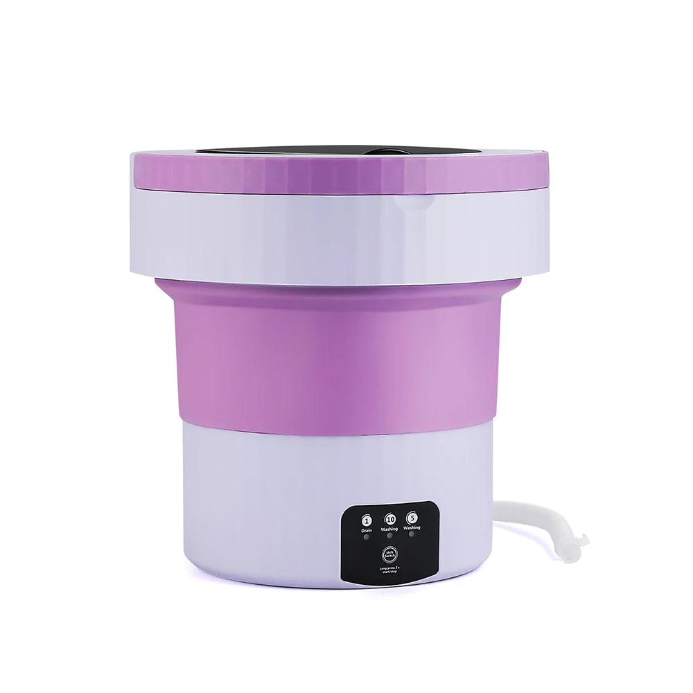 7L Small Folding Washing Machine Portable Washing Machine Automatic Modes Laundry Clothes Laundry Bucket Washing Machine