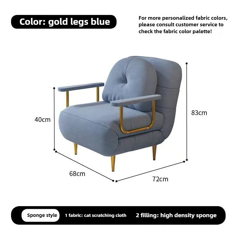 Foldable Balcony Latex Sofa Bed Dual-use Small Unit Double Living Room Light Luxury Cream Style Multifunctional Small Sofa