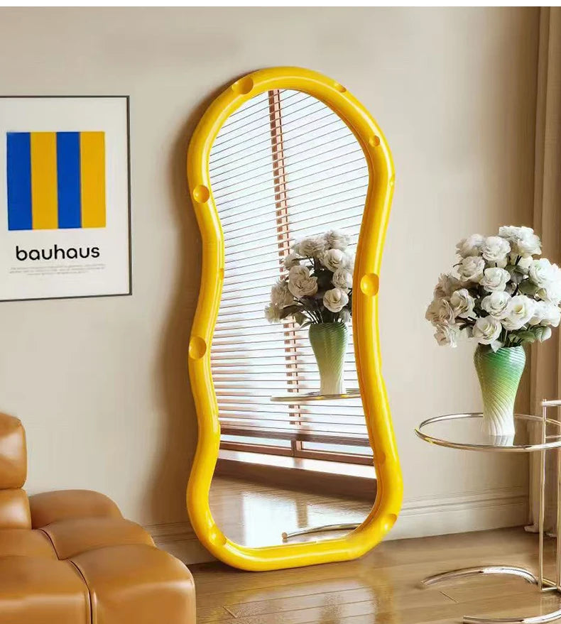 Oval Cute Mirrors Full Body Standing Nordic Princess Bedroom Mirrors Full Body Living Room Espejos Decorativos Room Decoration