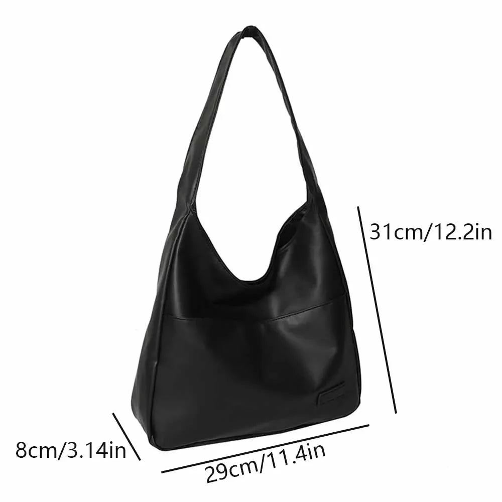 Simple and casual retro shoulder bag, trendy for casual commuting, large capacity tote bag