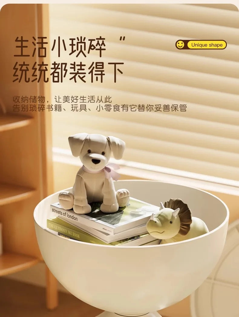 37*41cm Creative Bedside Table Home Sofa Side Shelf Bedroom Balcony Movable Mini Bear Table Coffee Table