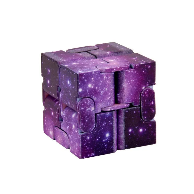 Colorful Infinite Versatile Christmas Fidget Cube Colorful Starry Sky Cube and Fidget Handle Toy Set