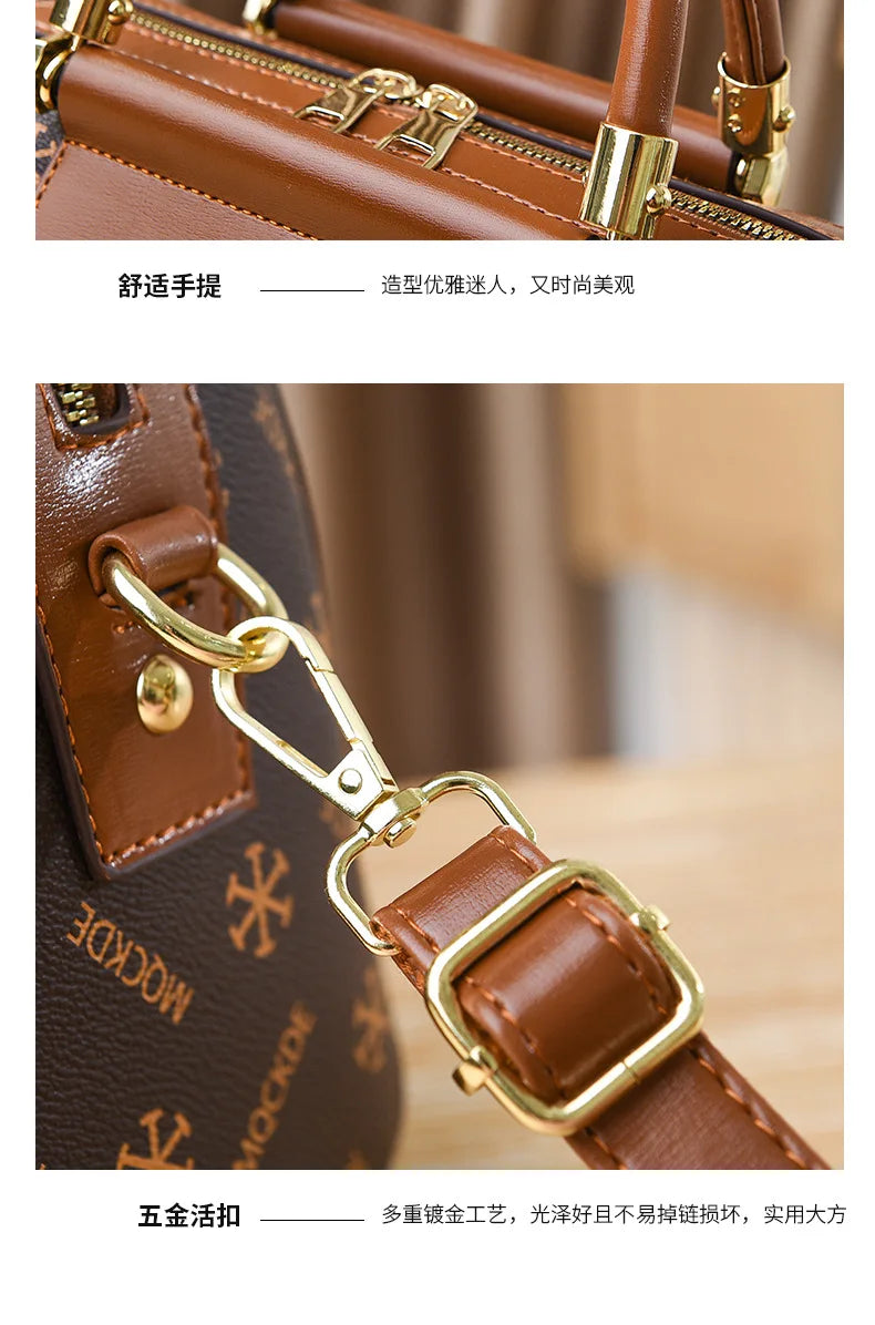 2024 Fashion New Boston Pillow Bag Soft Leather Women's Handbag Versatile Classic Shoulder Bag Large Capacity Crossbody Bag