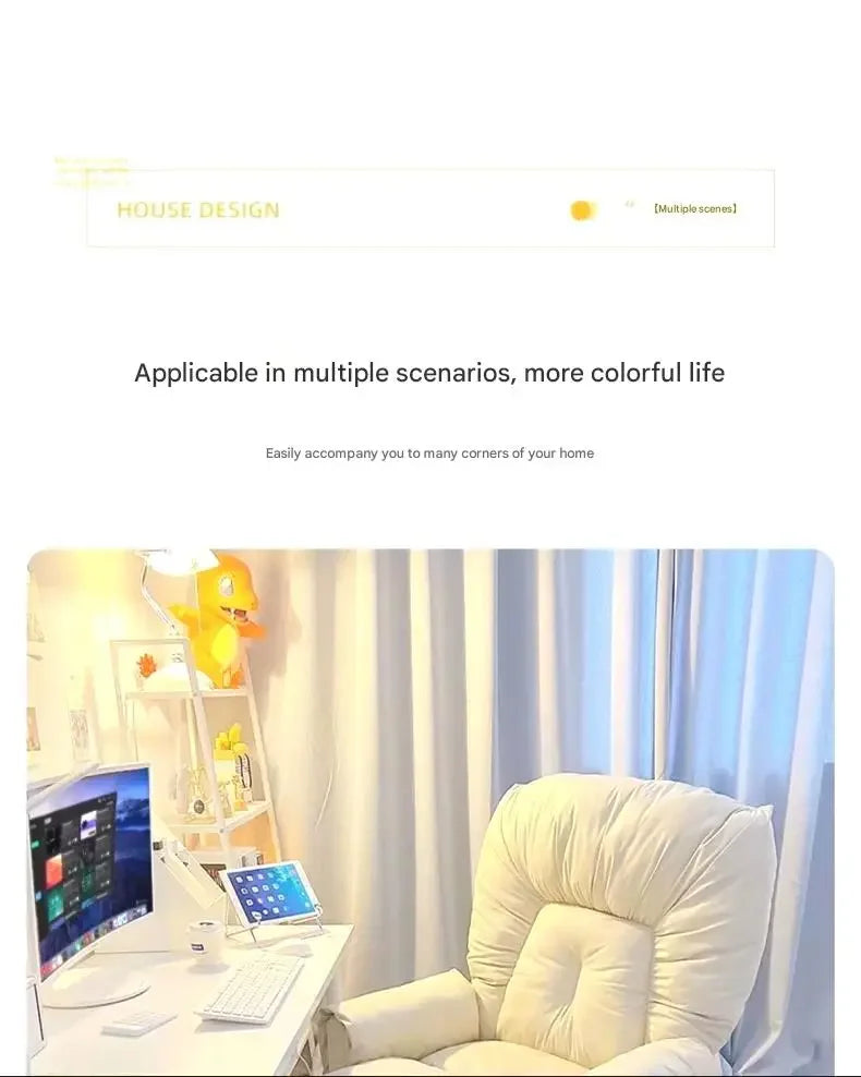 Salon Lazy Office Chair Modern Ergonomic Luxury Executive Office Chair Relaxing Reading Wheels Mobilya Lounge Suite Furniture