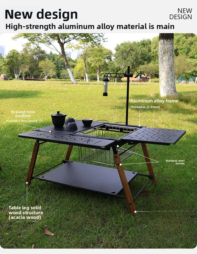 Camping Table Igt 2 Unit Table Outdoor Folding IGT Table  Tactical Picnic BBQ Cookware Portable Lightweight Camp Desk for Hiking