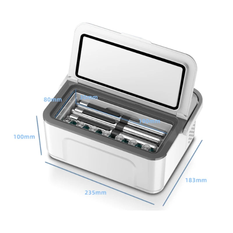 Portable Double-deck Insulin Refrigeration Box Car Mounted Household Travel Small Rechargeable Medicine Refrigeration Cold Tool